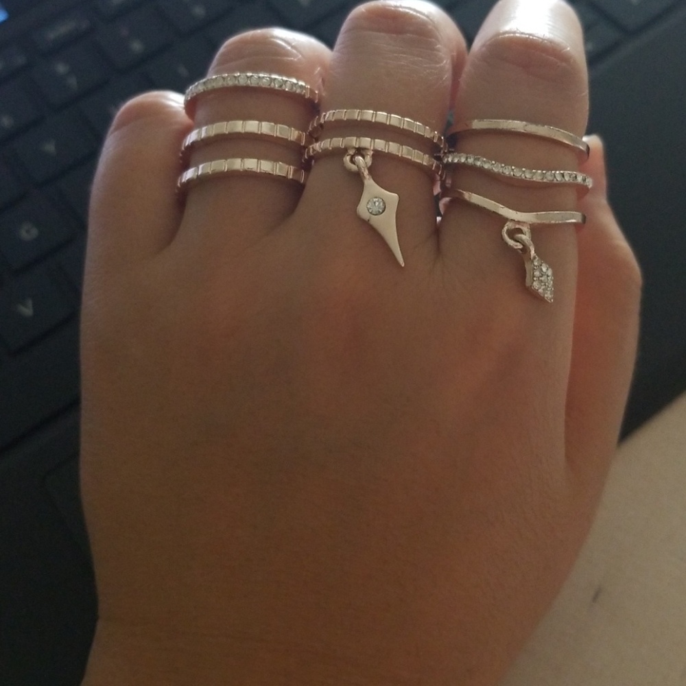 Goldsilver color Rings set